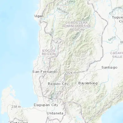 Map showing location of Bangao (16.821100, 120.840400)