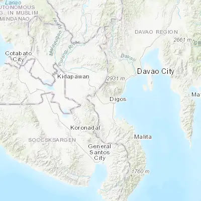 Map showing location of Bansalan (6.786110, 125.213330)