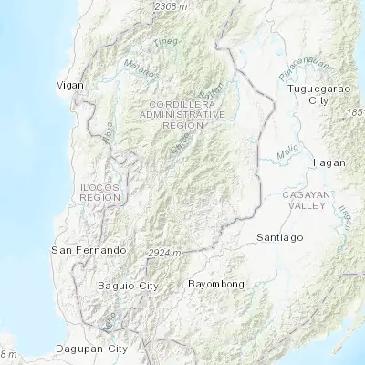 Map showing location of Barlig (17.037250, 121.103840)