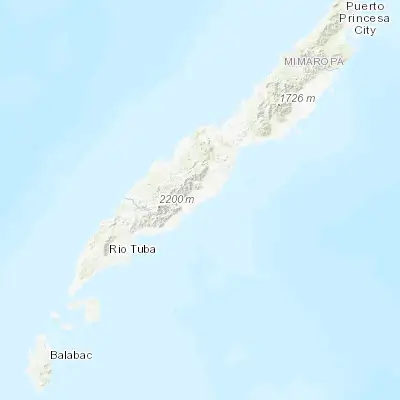 Map showing location of Barong Barong (8.853500, 117.893900)