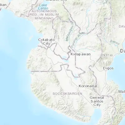 Map showing location of Barurao (6.898060, 124.597500)