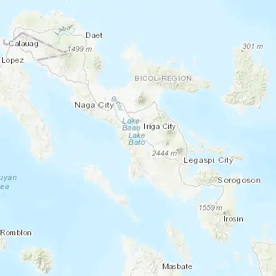 Map showing location of Bato (13.352800, 123.367700)