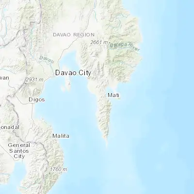 Map showing location of Batobato (6.825220, 126.084580)