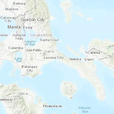 Map showing location of Binahaan (13.991700, 121.753910)
