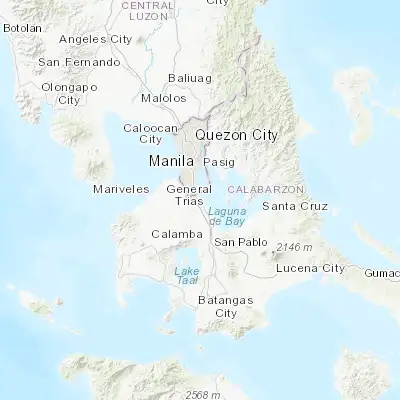 Map showing location of Biñan (14.342670, 121.080710)