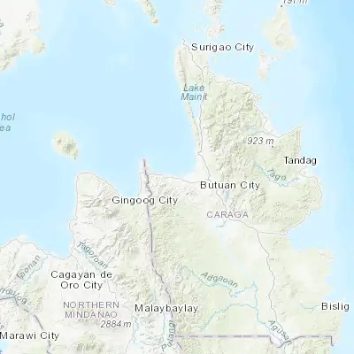 Map showing location of Buenavista (8.976940, 125.408890)