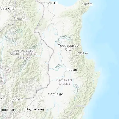 Map showing location of Bulu (17.333330, 121.766670)