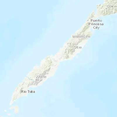 Map showing location of Burirao (9.200000, 118.100000)