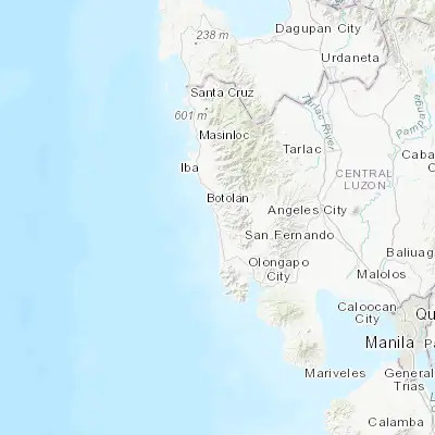 Map showing location of Cabangan (15.158000, 120.056900)