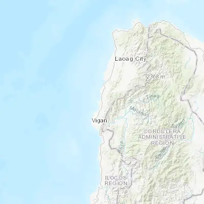 Map showing location of Cabugao (17.793100, 120.457800)