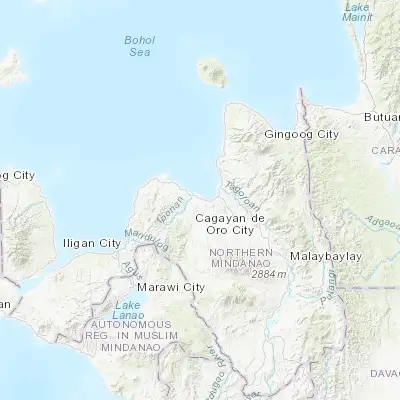 Map showing location of Cagayan de Oro (8.482220, 124.647220)