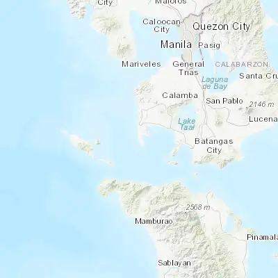 Map showing location of Calatagan (13.832240, 120.632190)