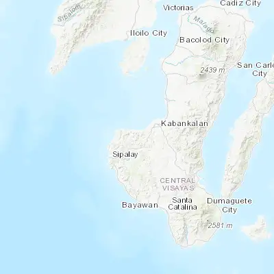 Map showing location of Camindangan (9.918400, 122.629600)