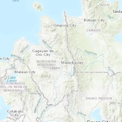 Map showing location of Canayan (8.195560, 125.144720)