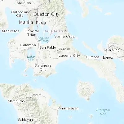 Map showing location of Castañas (13.874400, 121.553300)