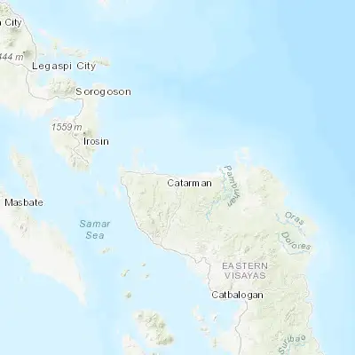Map showing location of Catarman (12.498900, 124.637700)