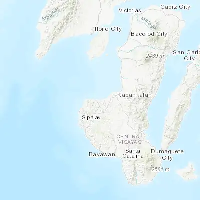 Map showing location of Cauayan (9.971800, 122.624900)