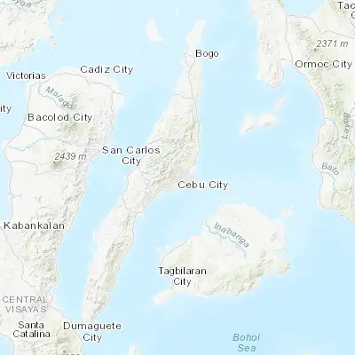 Map showing location of Cebu City (10.316720, 123.890710)
