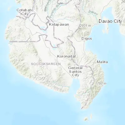 Map showing location of Cebuano (6.387940, 124.968410)