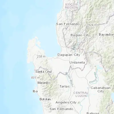 Map showing location of Dagupan (16.043130, 120.333250)