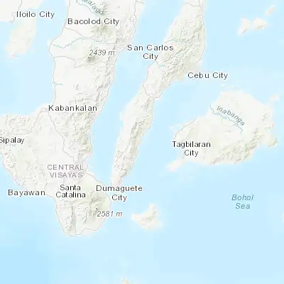 Map showing location of Dalaguete (9.761200, 123.534900)