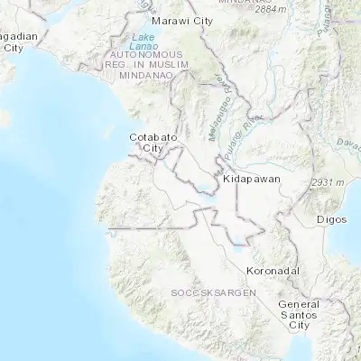 Map showing location of Damatulan (7.038890, 124.482780)
