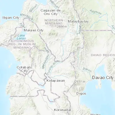 Map showing location of Damulog (7.483610, 124.943060)