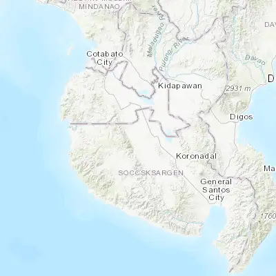 Map showing location of Dansuli (6.640750, 124.582580)