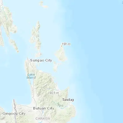Map showing location of Dapa (9.759440, 126.053060)