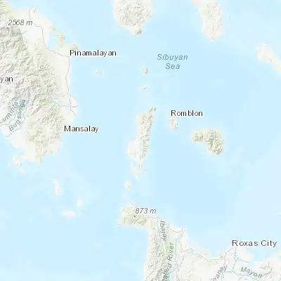 Map showing location of Dapawan (12.406940, 122.027780)