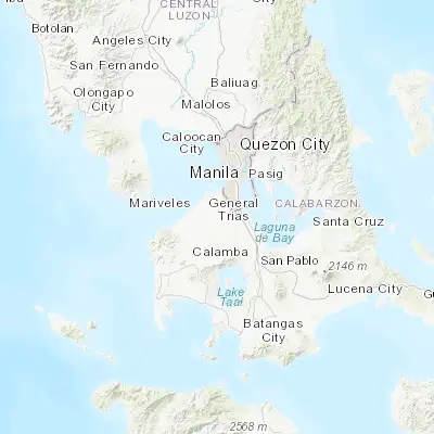 Map showing location of Dasmariñas (14.329440, 120.936670)