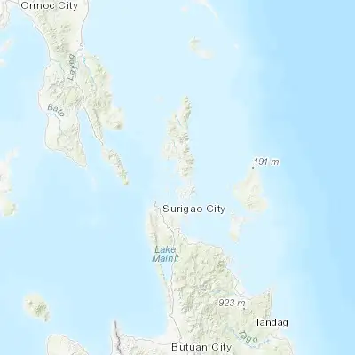 Map showing location of Dinagat (9.956110, 125.593330)