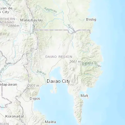 Map showing location of Dumlan (7.427500, 125.881900)