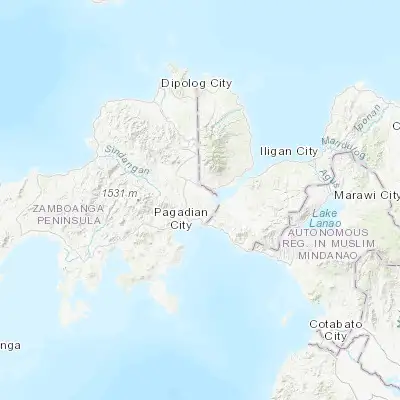 Map showing location of Gubaan (7.974800, 123.564000)