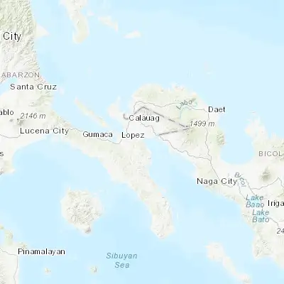 Map showing location of Guinayangan, Fourth District of Quezon (13.900200, 122.448080)