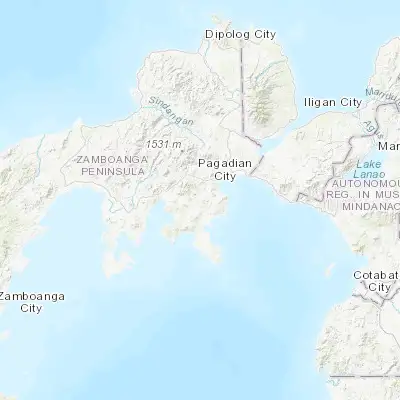 Map showing location of Guipos (7.716100, 123.321900)