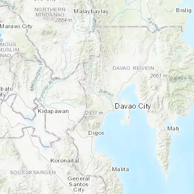 Map showing location of Gumalang (7.208330, 125.403610)