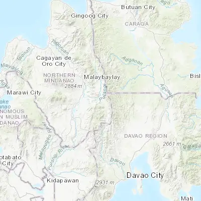 Map showing location of Halapitan (7.917500, 125.330000)