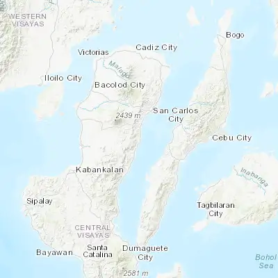 Map showing location of Hibaiyo (10.272600, 123.321000)