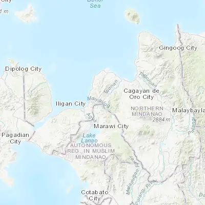 Map showing location of Iligan City (8.250000, 124.400000)