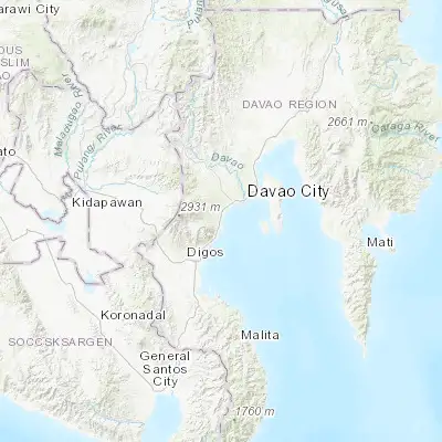 Map showing location of Inawayan (6.960830, 125.473330)