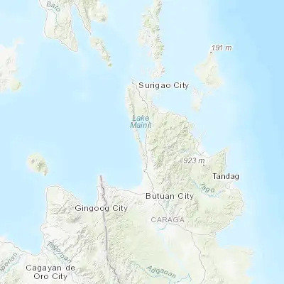 Map showing location of Jabonga (9.343060, 125.515560)
