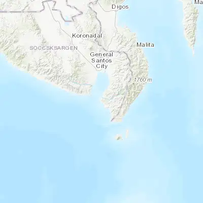 Map showing location of Kablalan (5.779720, 125.197780)