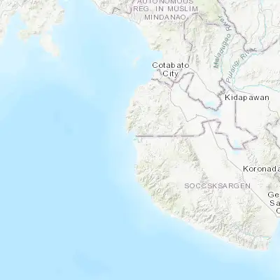 Map showing location of Kalamangog (6.725560, 124.068890)