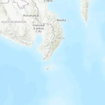 Map showing location of Kalbay (5.723330, 125.498610)