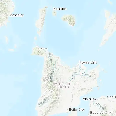 Map showing location of Kalibo (poblacion) (11.706110, 122.364440)