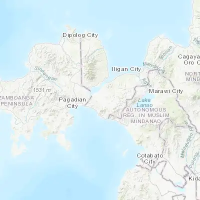 Map showing location of Kapatagan (7.900300, 123.769200)