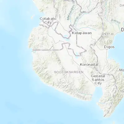 Map showing location of Kapaya (6.542580, 124.563140)