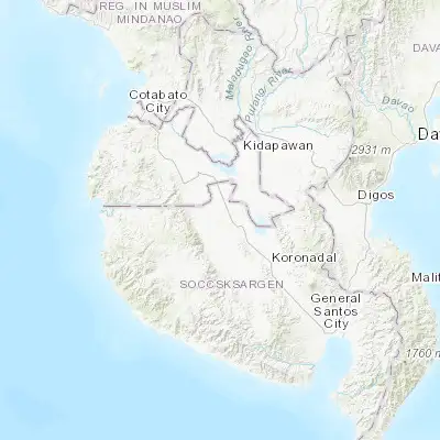 Map showing location of Kapingkong (6.675030, 124.626320)