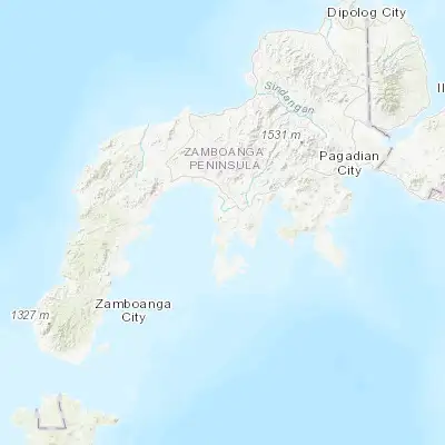 Map showing location of Katipunan (7.582500, 122.830560)
